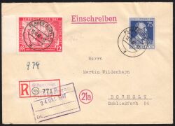 1947  Fernbrief Einschreiben - MiF