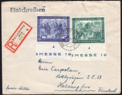 1948  Auslandsbrief Einschreiben - MiF
