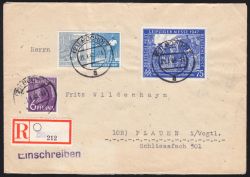 1948  Fernbrief Einschreiben - MiF