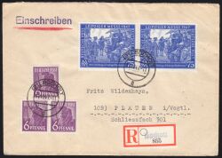 1947  Fernbrief Einschreiben - MiF