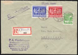 1948  Fernbrief Einschreiben - MiF