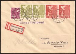 1948  Fernbrief Einschreiben - MiF / ZF 2b