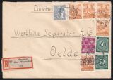 1948  Fernbrief Einschreiben - MiF / FDC - ZF 3
