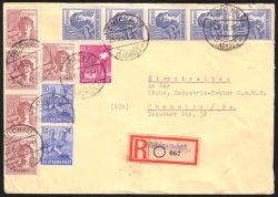 1948  Fernbrief Einschreiben - MiF / ZF 2b