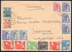 1948  Auslandsbrief - MiF / ZF 8