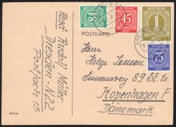 1948  Auslandspostkarte - MiF / ZF 8