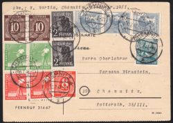1948  Postkarte - MiF / ZF 2b