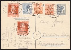 1948  Fernpostkarte - MiF / ZF 2b