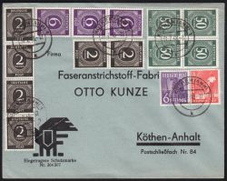 1948  Fernbrief - MiF / ZF 2b - Letzter Tag