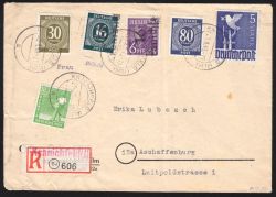 1948  Fernbrief Einschreiben - MiF / Bezirk 16 - ZF 3a
