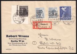 1948  Ortsbrief Einschreiben - MiF / Dreifachkombination - Berlin