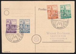 1946  Sammlerkarte zur Leipziger Messe mit Sonderstempel