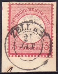Nr. 0557 - Nachverwendeter Badenstempel - Zell a. H.
