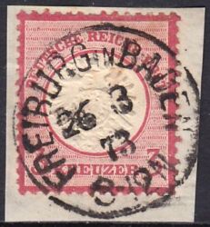 Späte Verwendung nachverwendeter Badenstempel - Freiburg Baden