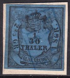 1852  Freimarke: Oldenburgisches Hauswappen mit Krone
