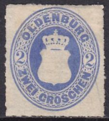 1867  Freimarke: Oldenburgisches Hauswappen mit Herzogkrone