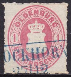 1867  Freimarke: Oldenburgisches Hauswappen mit Herzogkrone