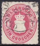 1867  Freimarke: Oldenburgisches Hauswappen mit Herzogkrone