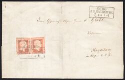 1850  Freimarken: König Friedrich Wilhelm IV. auf Brief