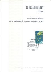 1976  Erstagsblätter Berlin - Jahrgang 1976
