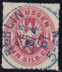 Nr. 0223 b - Nachverwendeter Preußenstempel - Berlin P. E. 6. / K1b