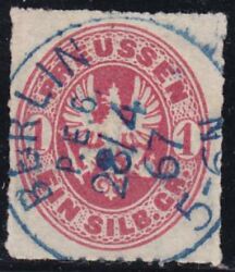 Nr. 0223 b - Nachverwendeter Preuenstempel - Berlin P. E. 6. / K1b