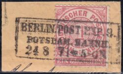 Nr. 0231 - Nachverwendeter Preuenstempel - Berlin Post-Exp. 9 / R3