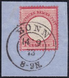 Nr. 0378 - Nachverwendeter Preuenstempel - Bonn / K2