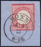 Nr. 0378 - Nachverwendeter Preußenstempel - Bonn / K2