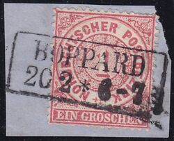 Nr. 0385 - Nachverwendeter Preuenstempel - Boppard / R2
