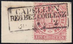 Nr. 0548 - Nachverwendeter Preußenstempel - Capellen Reg. Bez. Coblenz / R3