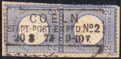 Nr. 0608 - Nachverwendeter Preußenstempel - Coeln Stadt-Post-Exped. No. 2 / R3