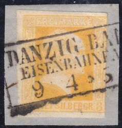 Nr. 0723 - Nachverwendeter Preußenstempel - Danzig Bahnhof Eisenbahnfahrt / R3