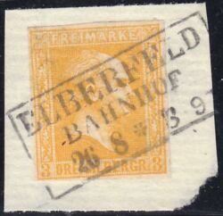 Nr. 0894 - Nachverwendeter Preußenstempel - Elberfeld Bahnhof / R3