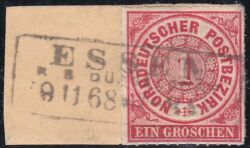 Nr. 0949 - Nachverwendeter Preußenstempel - Essen R. B. Düsseldorf / R3