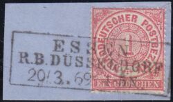 Nr. 0949 - Nachverwendeter Preußenstempel - Essen R. B. Düsseldorf / R3