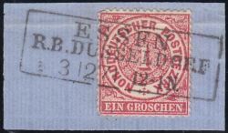 Nr. 0949 - Nachverwendeter Preuenstempel - Essen R. B. Dsseldorf / R3