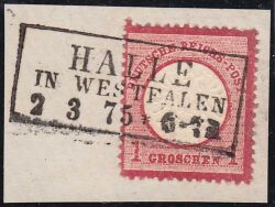 Nr. 1360 - Nachverwendeter Preußenstempel - Halle in Westfalen / R3