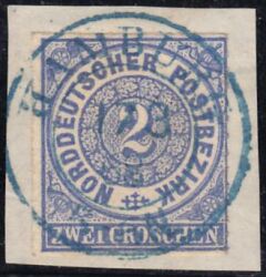 Nr. 1365 b - Nachverwendeter Preußenstempel - Hamburg / K2 b