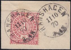 Nr. 1388 - Nachverwendeter Preußenstempel - Hanshagen / K1