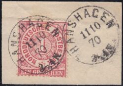 Nr. 1388 - Nachverwendeter Preuenstempel - Hanshagen / K1