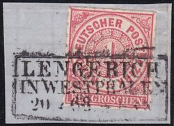 Nr. 1898 - Nachverwendeter Preuenstempel - Lengerich in Westphalen / R3