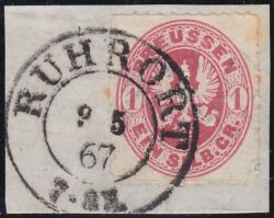 Nr. 2834 - Nachverwendeter Preußenstempel - Ruhrort / K2