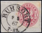 Nr. 2834 - Nachverwendeter Preußenstempel - Ruhrort...