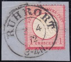 Nr. 2834 - Nachverwendeter Preuenstempel - Ruhrort / K2