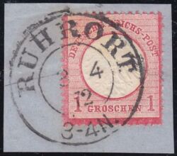 Nr. 2834 - Nachverwendeter Preußenstempel - Ruhrort / K2