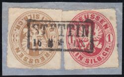 Nr. 3166 A - Nachverwendeter Preußenstempel - Stettin / R2