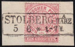Nr. 3182 - Nachverwendeter Preußenstempel - Stolberg a. Harz / K2