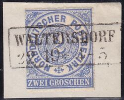 Nr. 3435 - Nachverwendeter Preuenstempel - Waltersdorf / R2