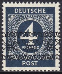 1948  Freimarken: Ziffernserie mit Bandaufdruck  III